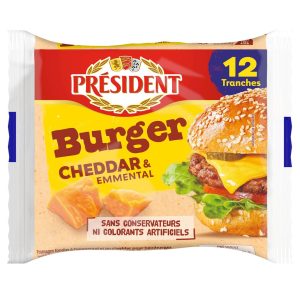 Burger Emmental Président 12 Tranches 200g