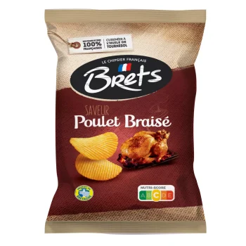 Chips de pommes de terre saveur Poulet braisé. Chips de pommes de terre saveur Poulet braisé.