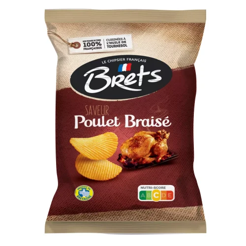 Chips de pommes de terre saveur Poulet braisé. Chips de pommes de terre saveur Poulet braisé.
