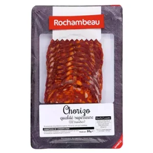 Chorizo 12 Tranches Porc Rochambeau 80g