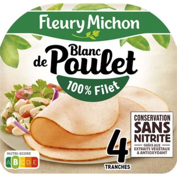 Fleury Michon Blanc De Poulet 4 Tranches 130g Fleury Michon Blanc De Poulet 4 Tranches 130g