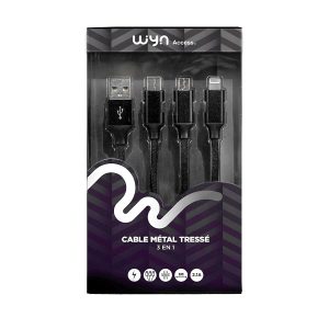 Wyn cable 3en1 tresse