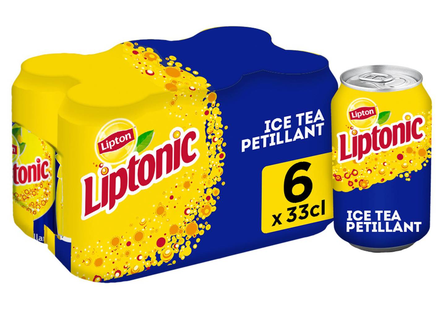 Lipton - Thé glacé pétillant liptonic (6 x 330ml)